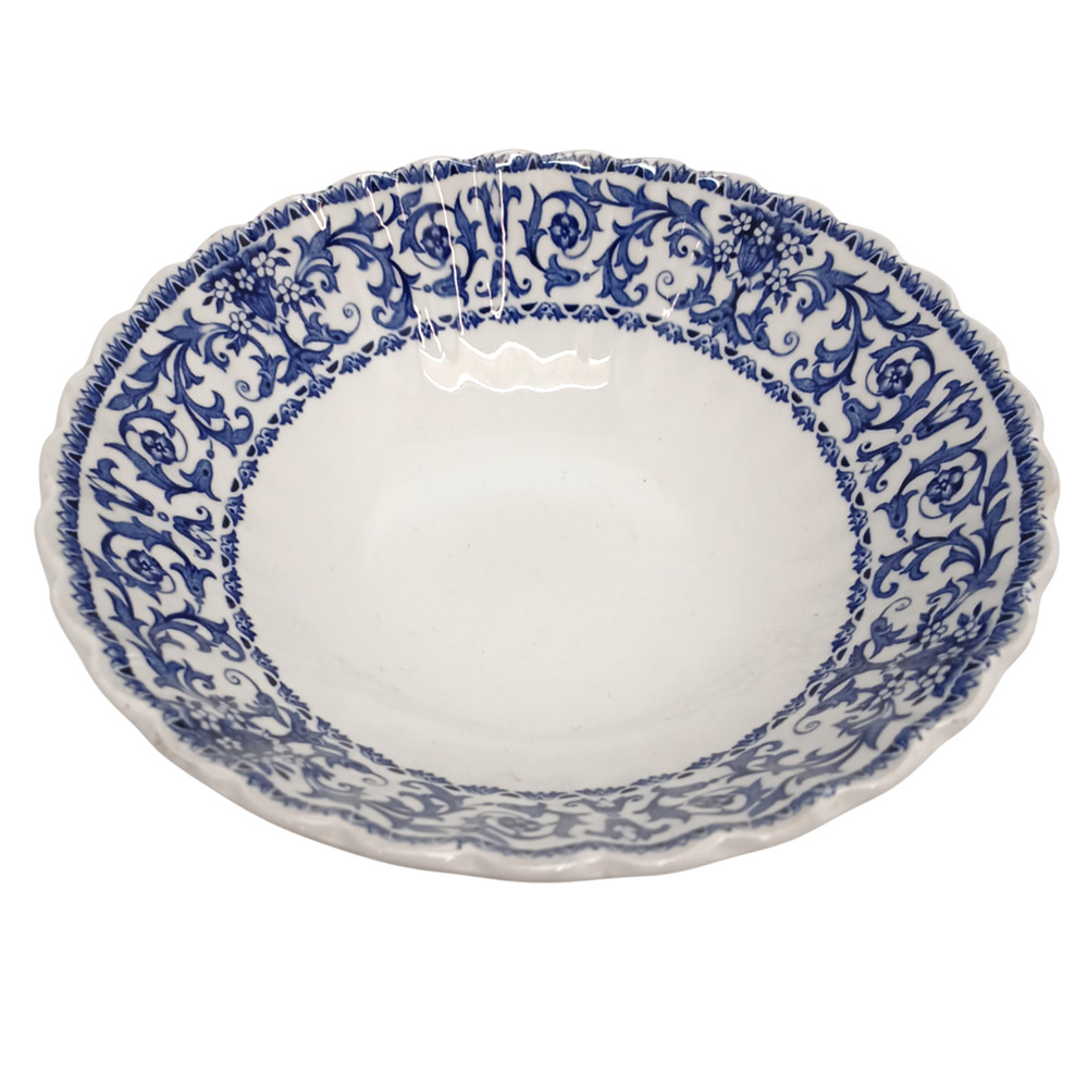 VTG J&G Meakin England Bowl Blue White Floral 6.5" Classic Forum China